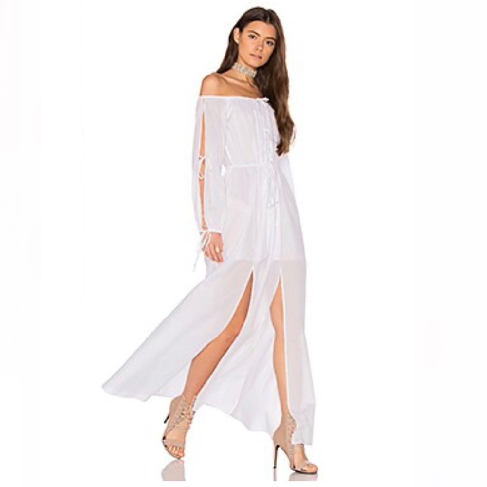 MAJORELLE Santa Clara Maxi Dress in Ivory Size S